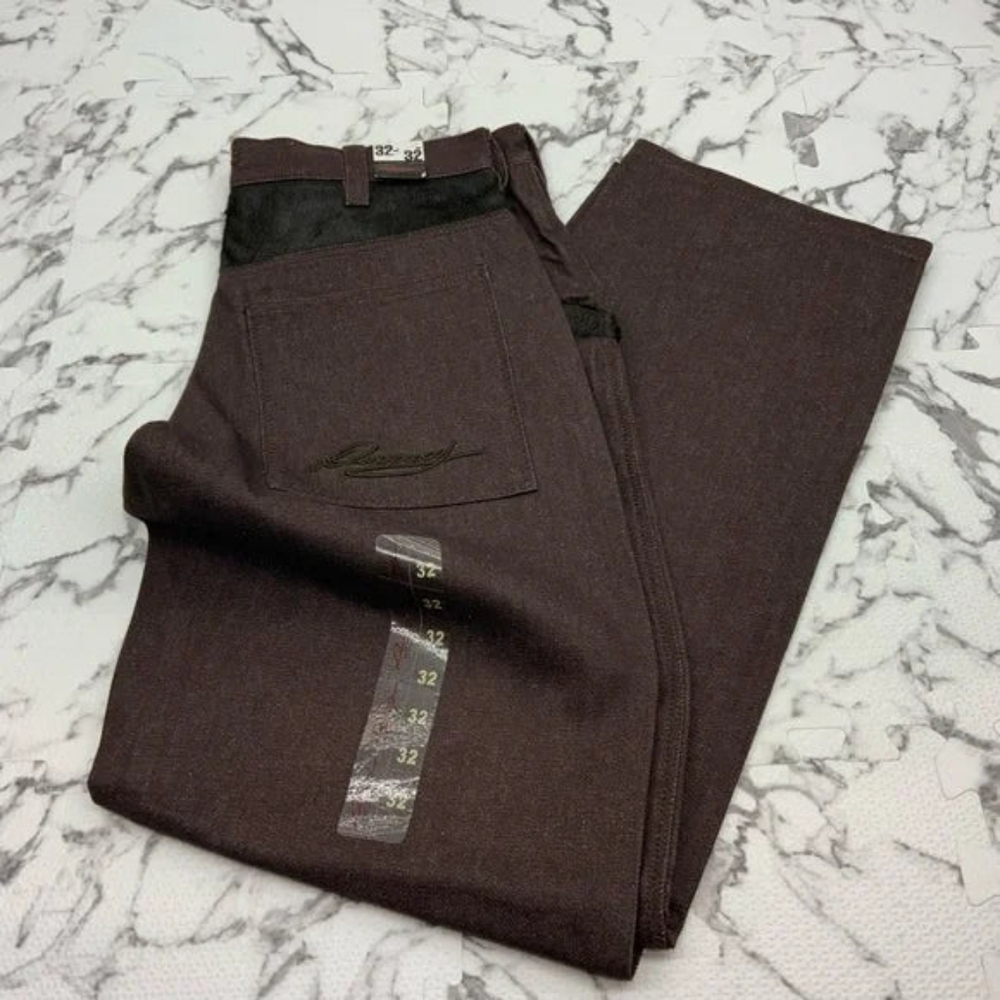 Men's Davoucci Brown Pony Hair Denim Pants NWT